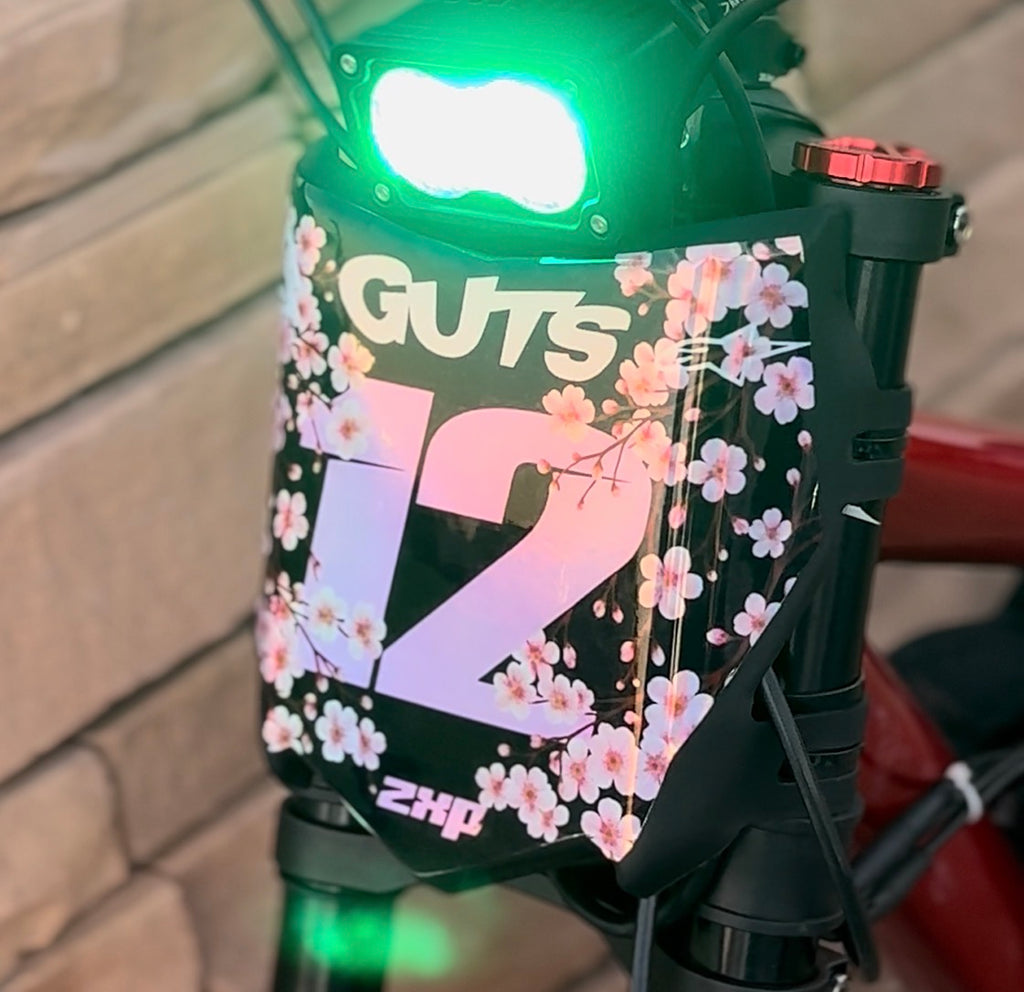 ODI and Motocutz Cherry Blossom Front Plate Decal