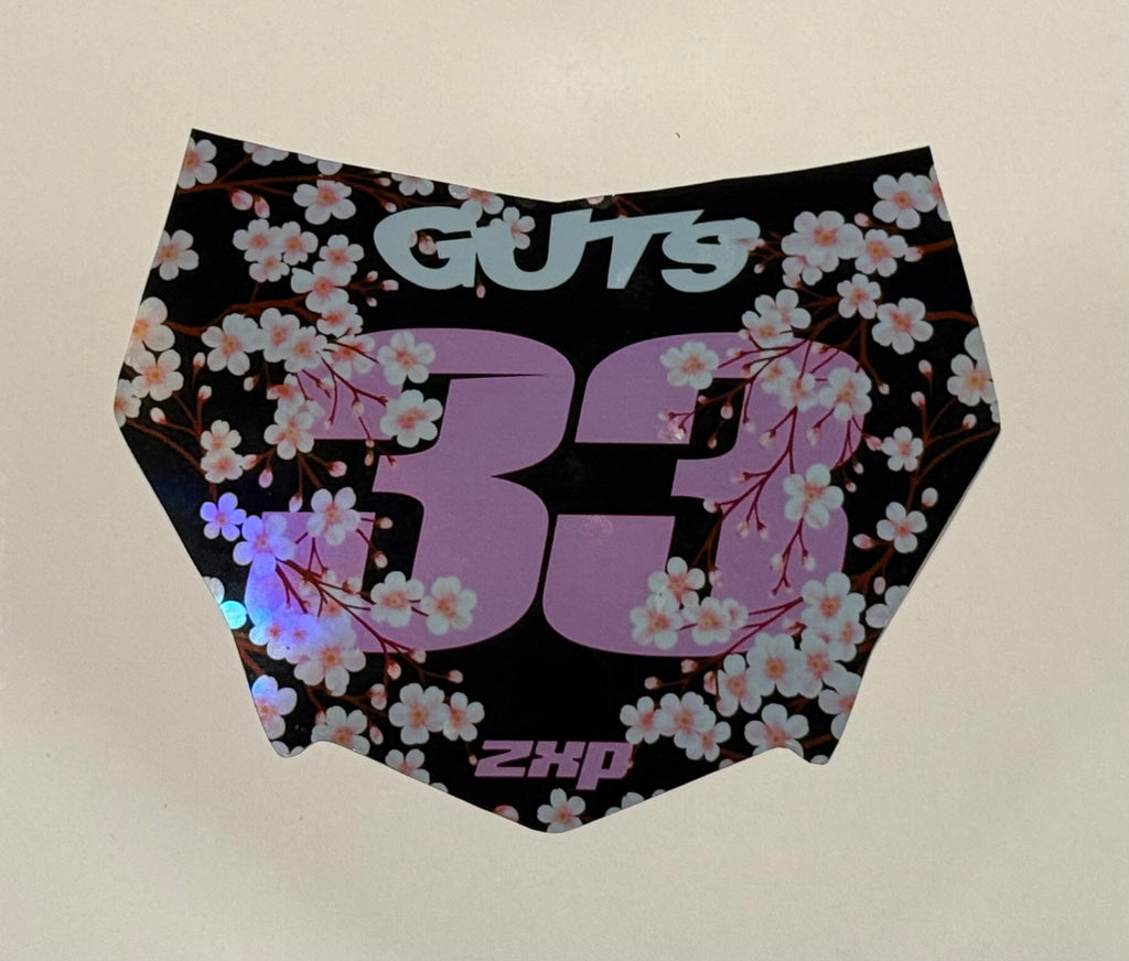 ODI and Motocutz Cherry Blossom Front Plate Decal