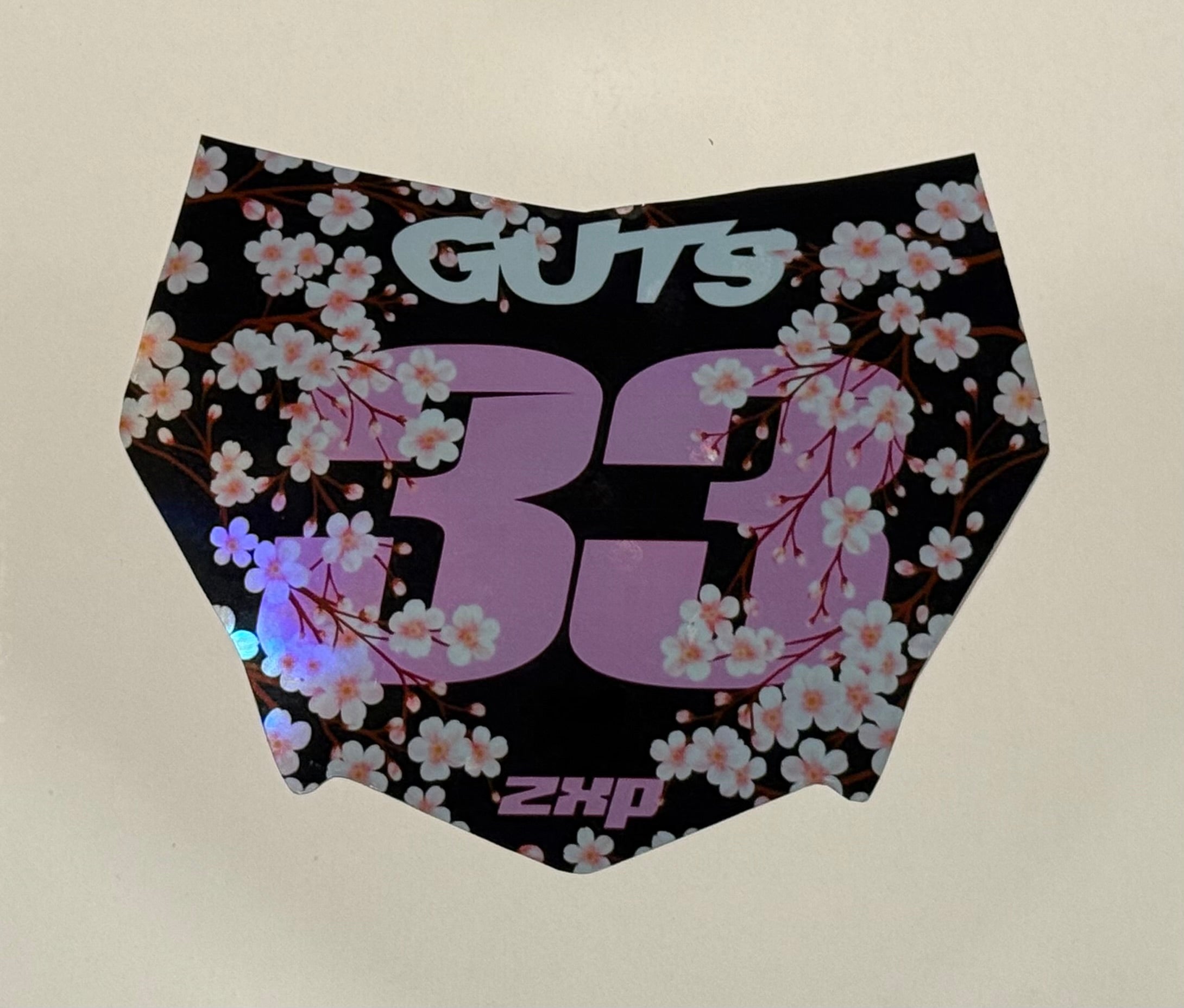 ODI and Motocutz Cherry Blossom Front Plate Decal