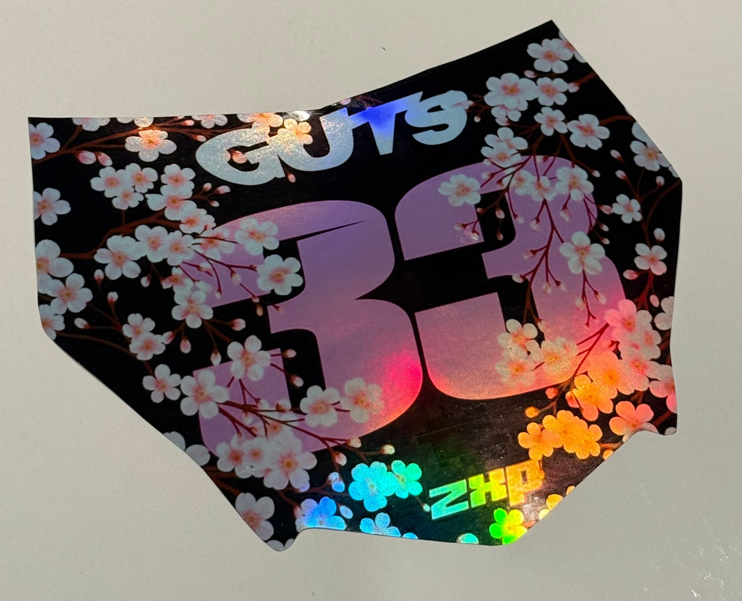 ODI and Motocutz Cherry Blossom Front Plate Decal