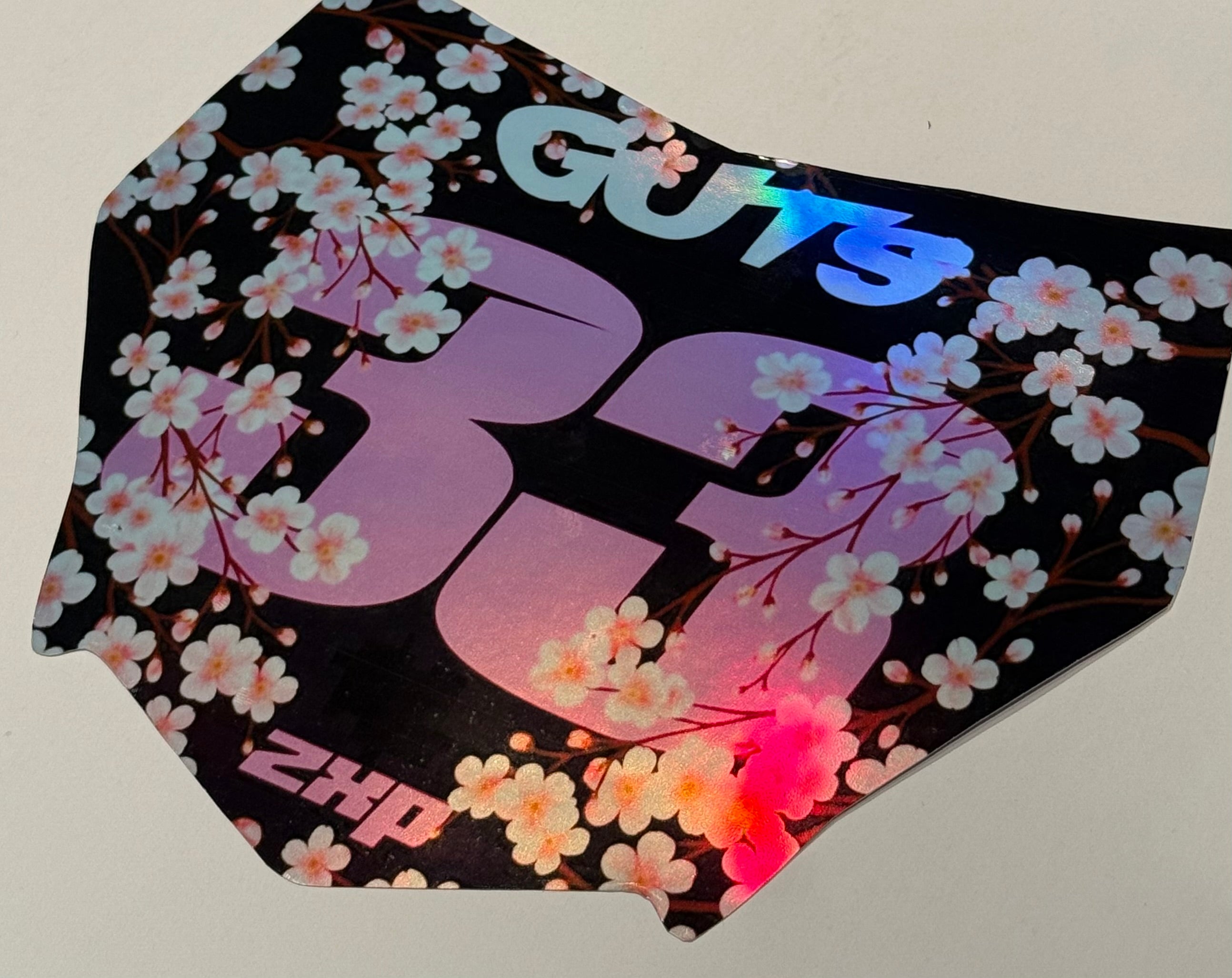 ODI and Motocutz Cherry Blossom Front Plate Decal