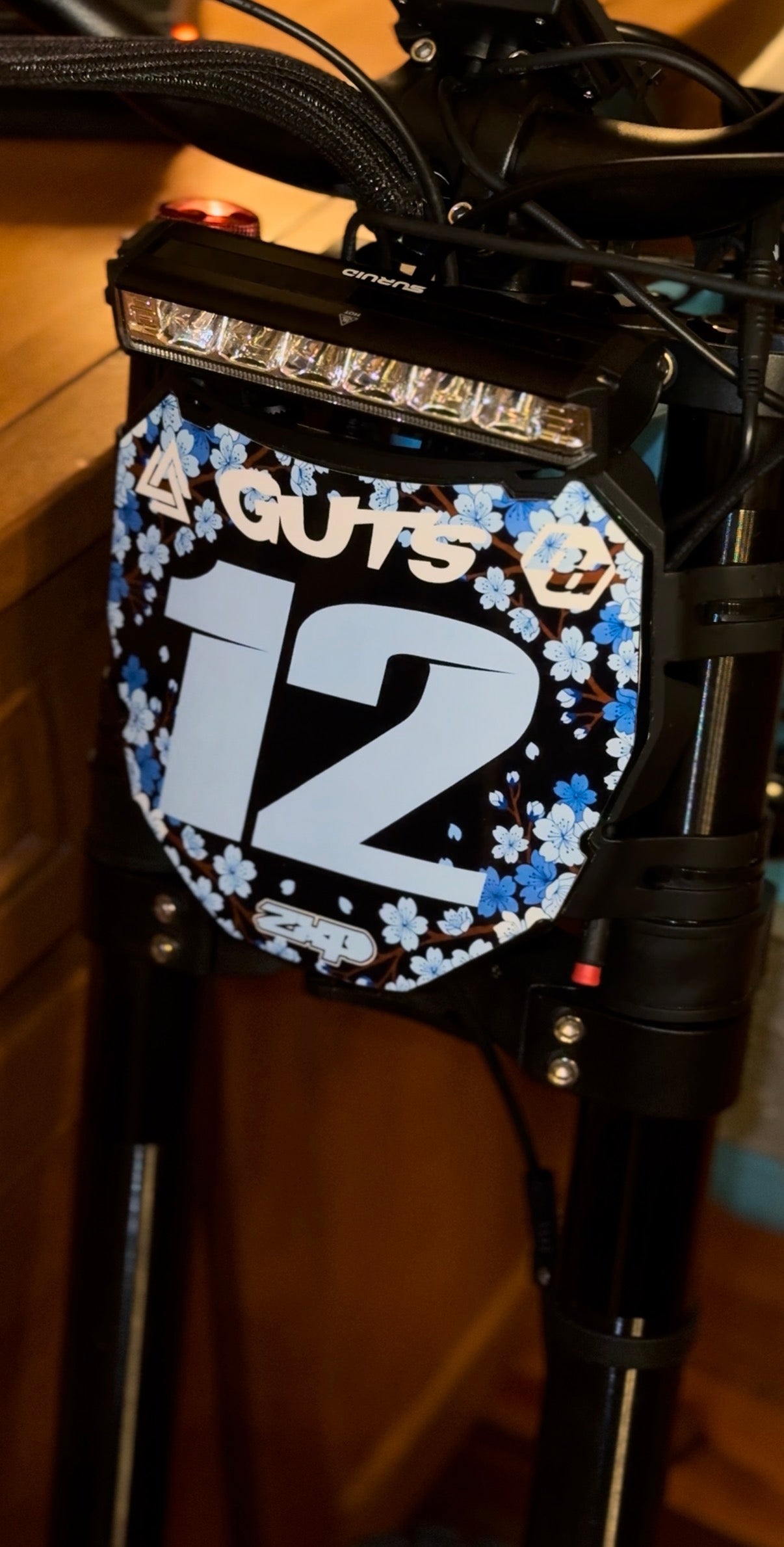 ODI and Motocutz Cherry Blossom Front Plate Decal
